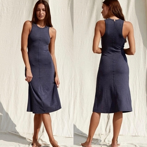lunya Dresses & Skirts - Lunya Restore Fitted Dress in Mercurial Grey Heather Size M Loungewear Neutral